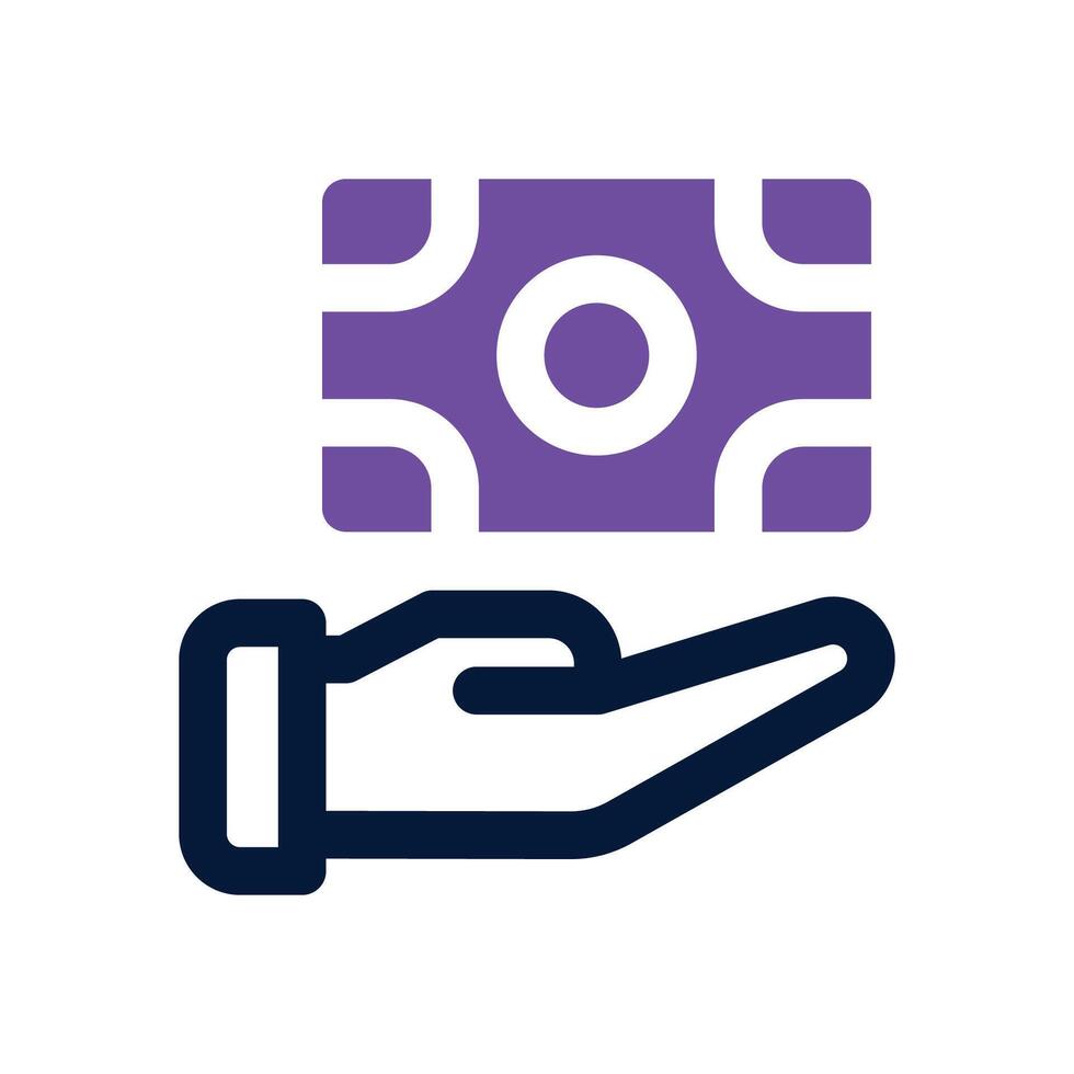 income dual tone icon. Sleek and modern icon for websites, mobile apps, marketing materials, and corporate design. Fully scalable and ready to use. vector