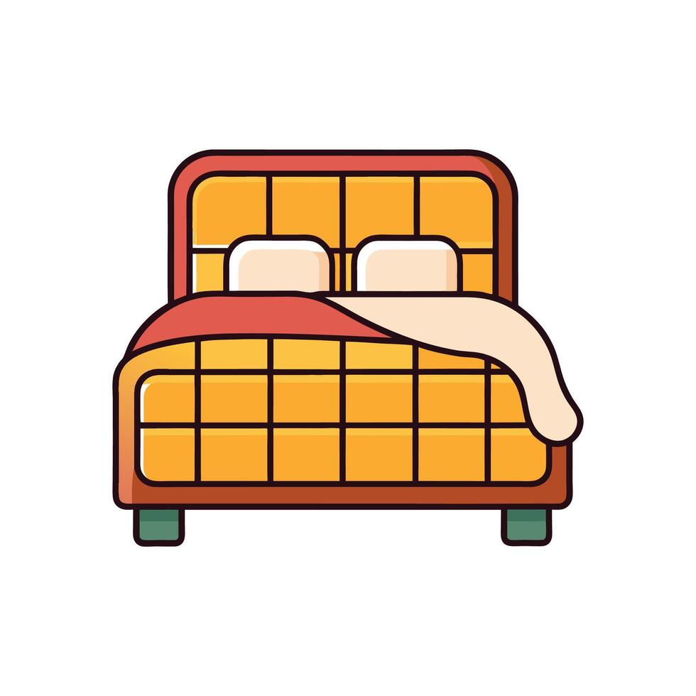 Stylish Quilted Comforter for Cozy Bedroom vector