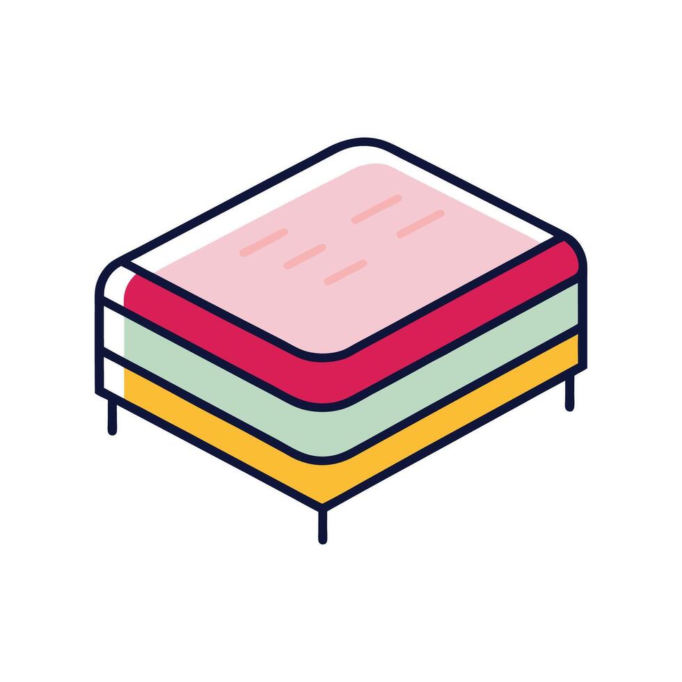 Ultra Soft Plush Mattress for Stylish Bedroom vector