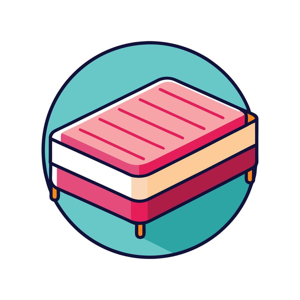 Stylish Plush Mattress for Ultra Comfortable Bedrooms vector