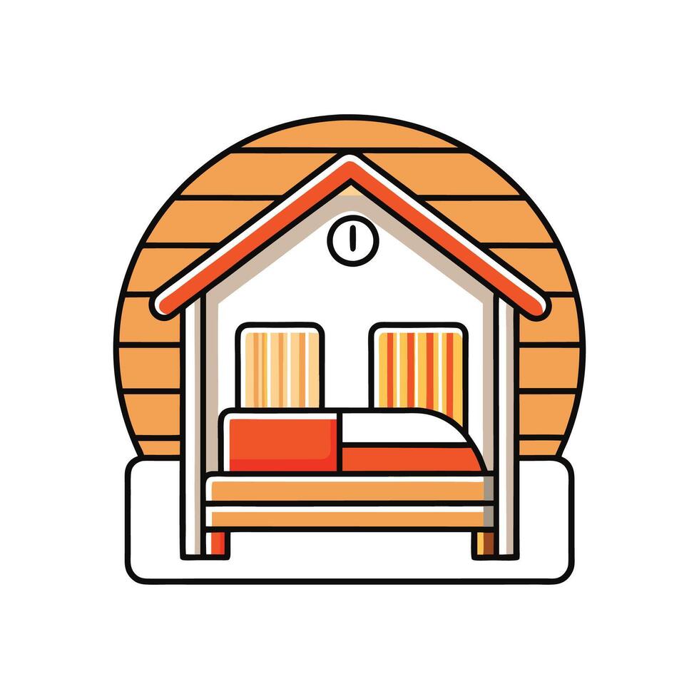 Chic Whitewashed Wooden Walls for Cozy Bedrooms vector