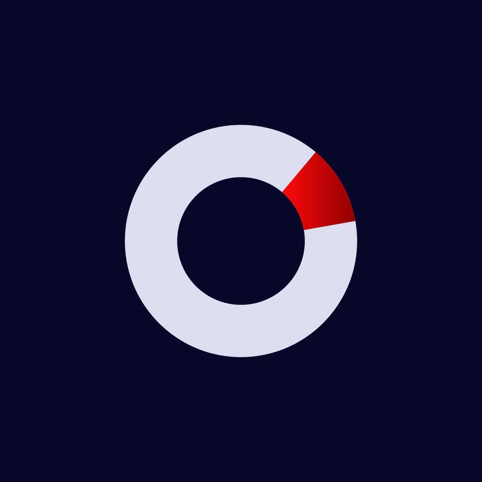 A circle with a red stripe on a dark blue background vector