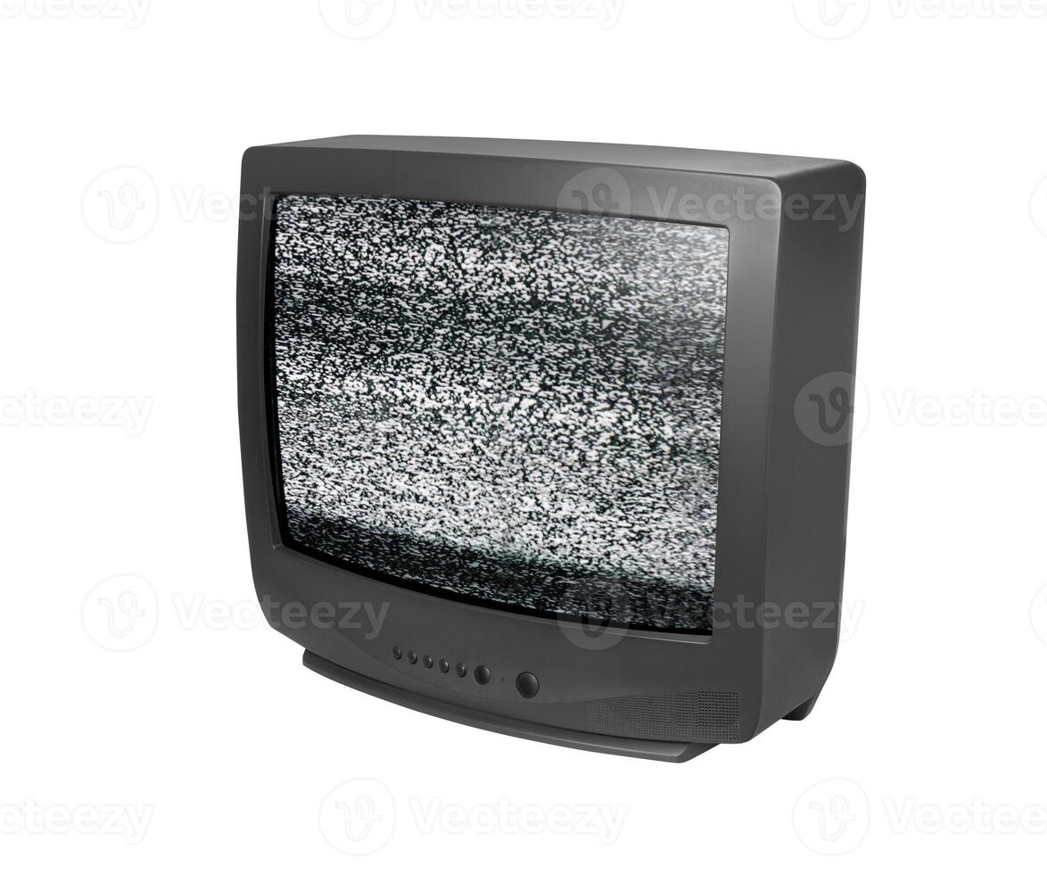Old analog TV. Retro technology concept isolated on a white photo