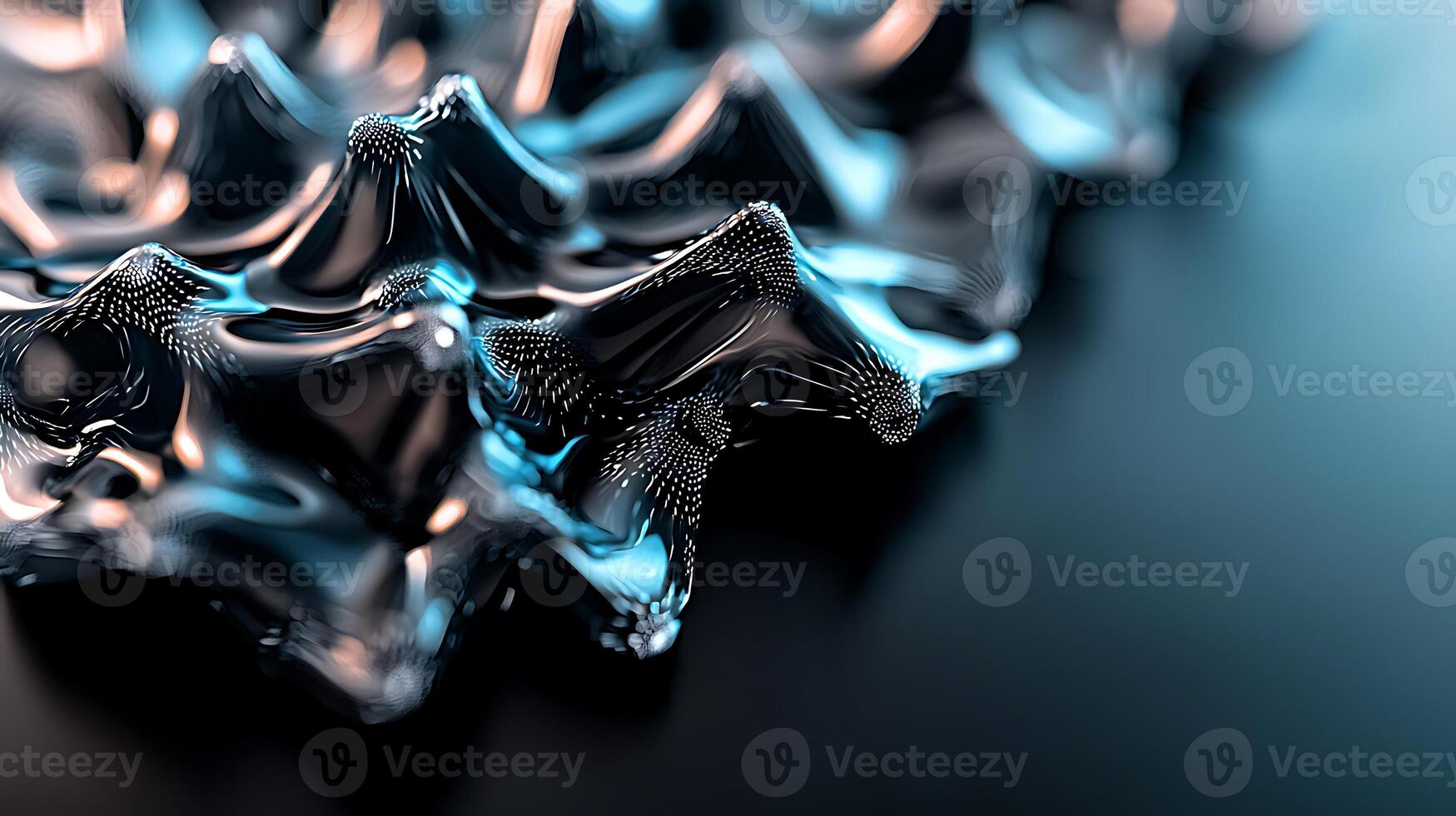 Abstract close-up of a glossy, textured surface with intricate patterns and soft lighting photo