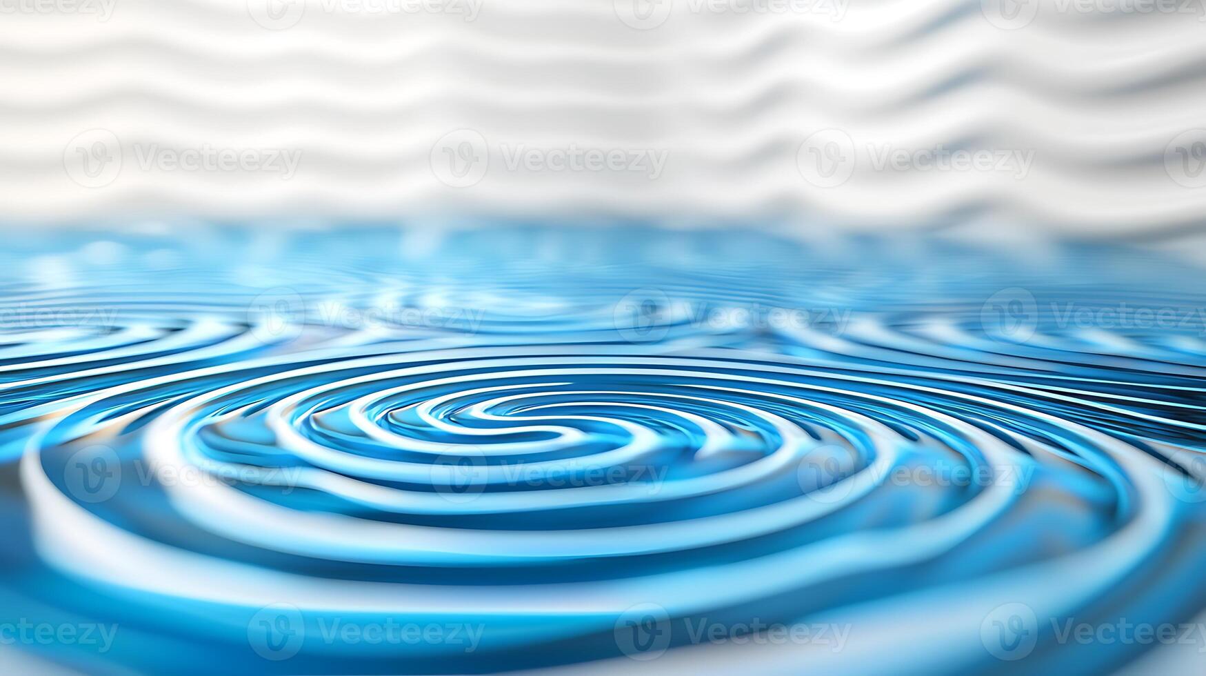 Abstract close-up of swirling blue water patterns reflecting light in a serene environment photo