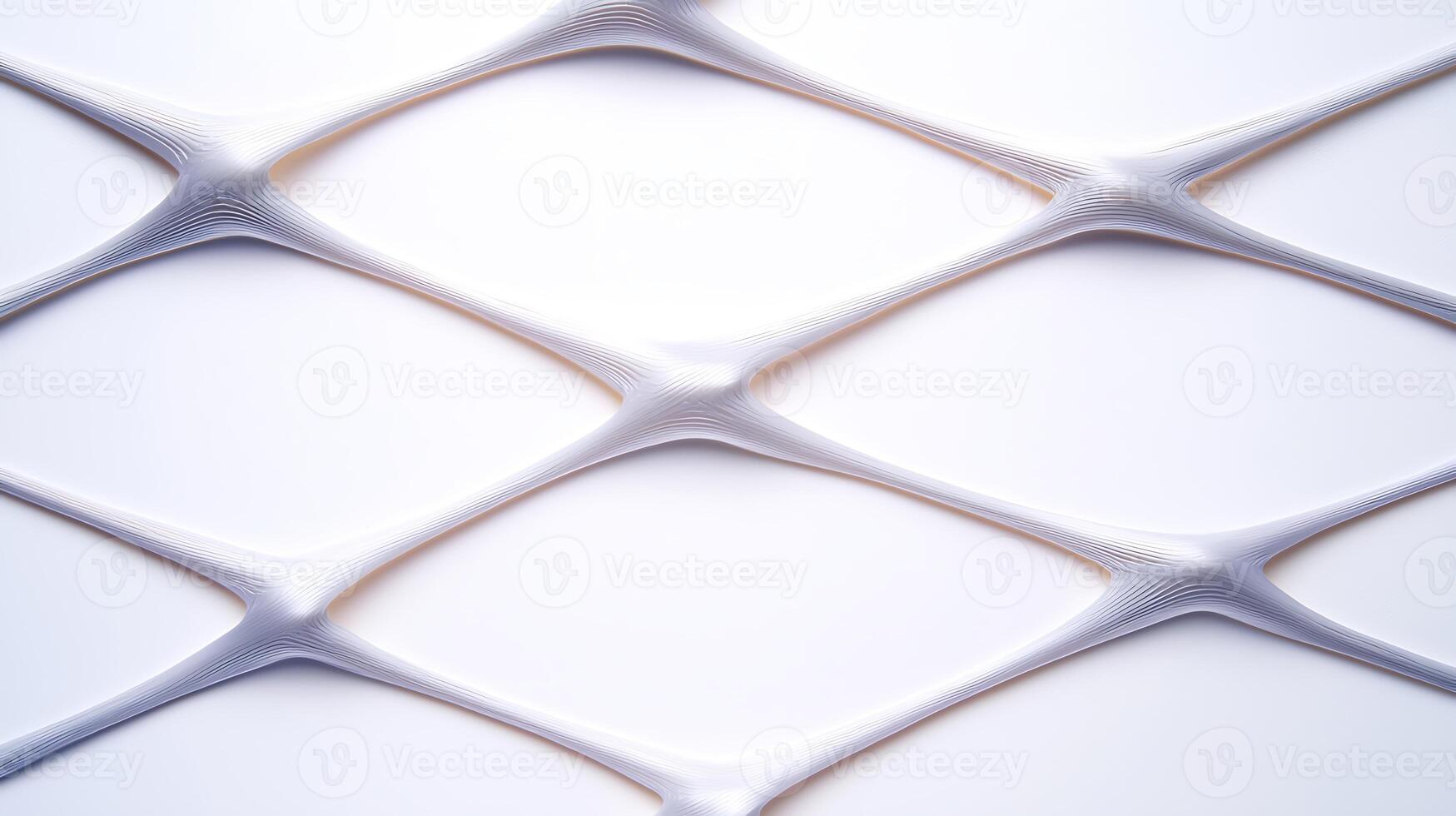 Abstract close-up of textured white surface with diamond patterns and smooth flowing lines photo