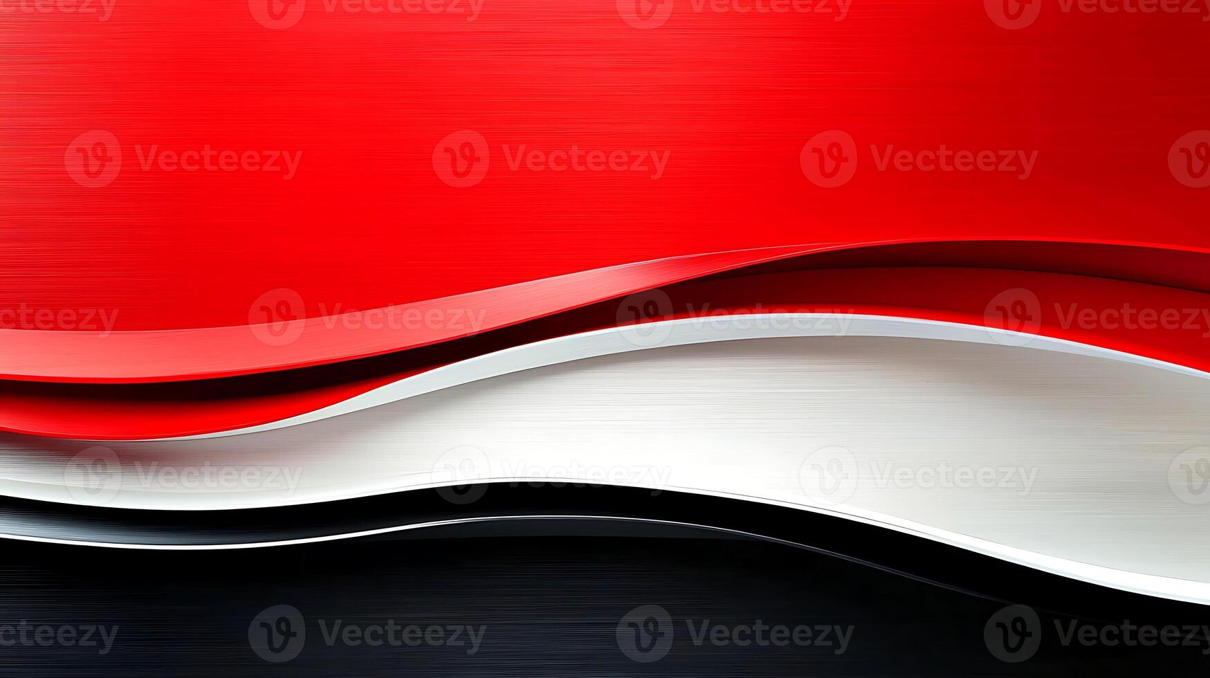 Abstract waves of red, white, and black colors creating a dynamic visual effect in design photo