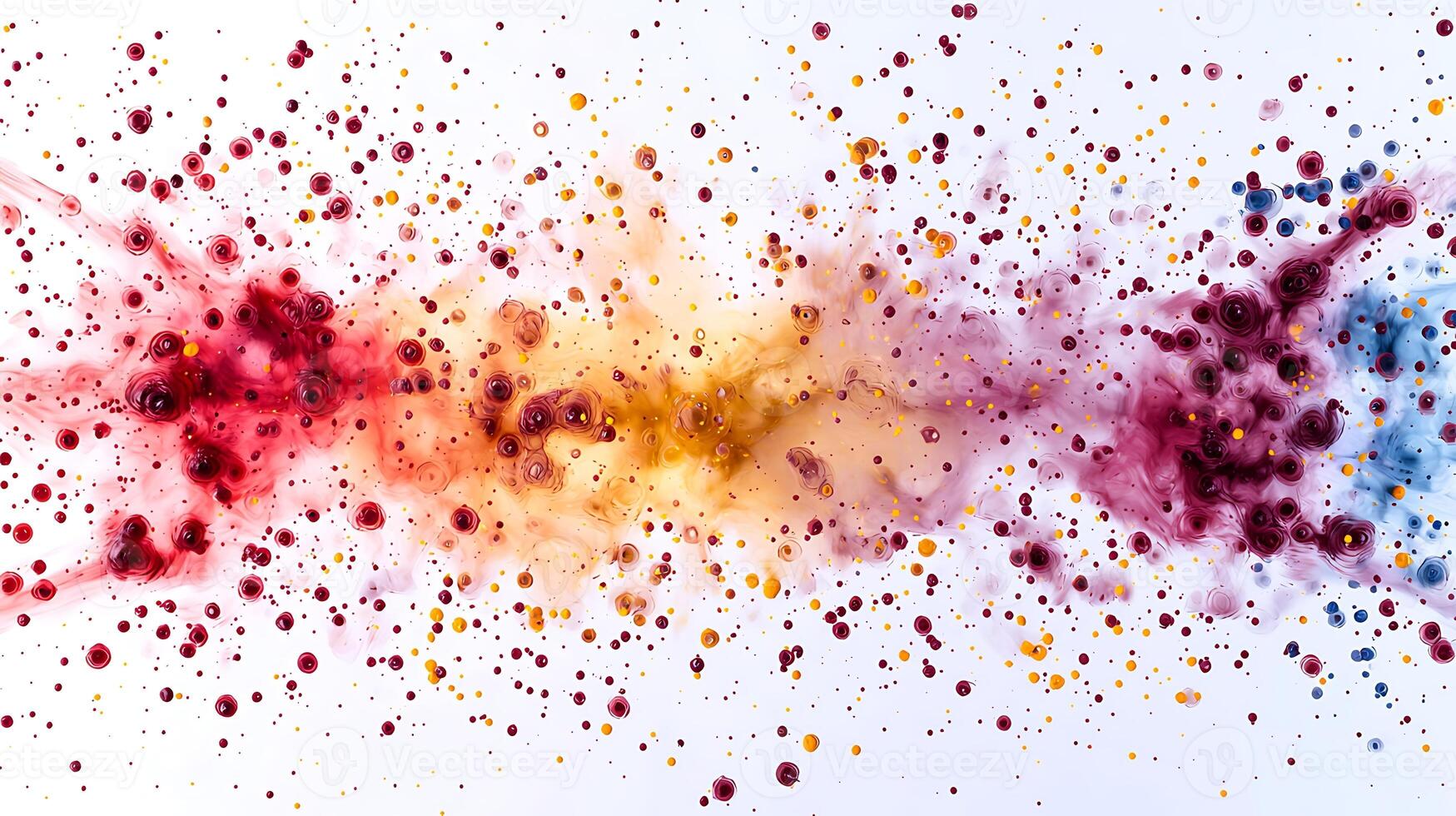 Vibrant abstract explosion of colors in a dynamic pattern with splashes and gradients photo
