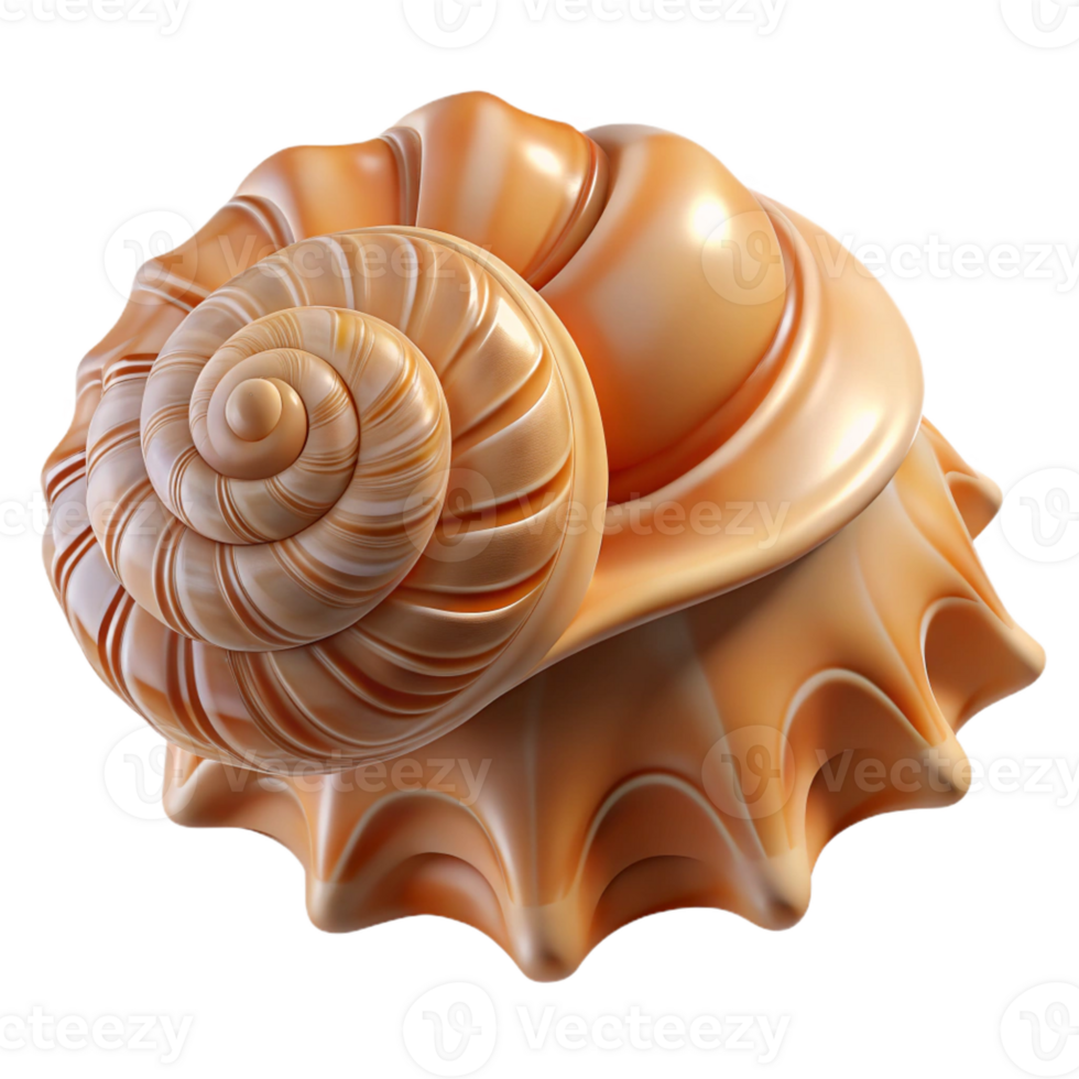 dramatic creative A close-up of a seashell, intricate patterns, natural lighting original png