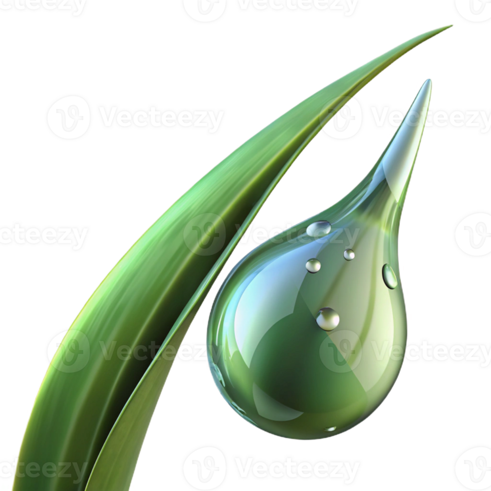 extraordinary contemporary A close-up of a dewdrop on a blade of grass, macro photography, reflective surface high resolution png