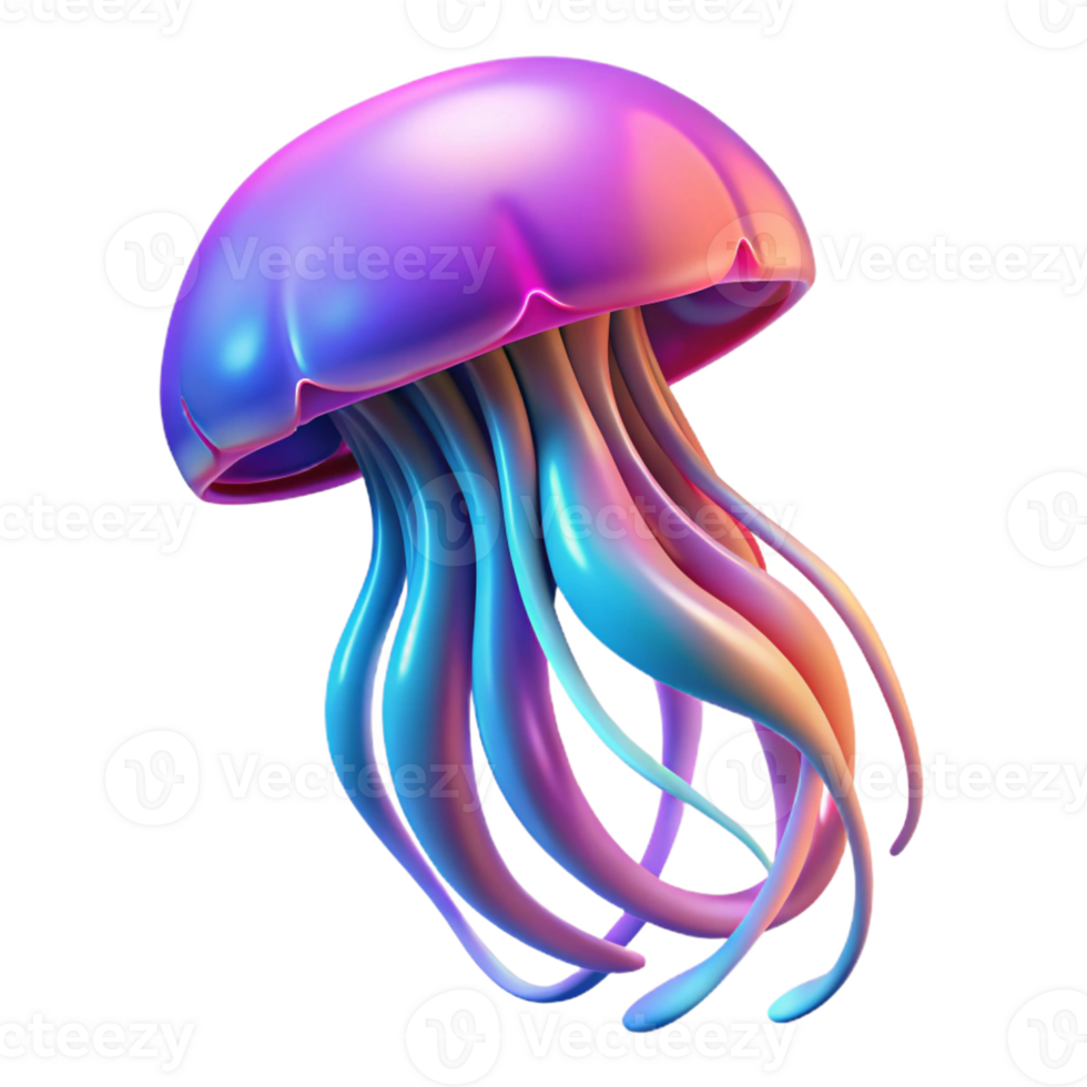 extraordinary artistic A beautiful jellyfish pulsating with vibrant colors, drifting gracefully through the dark depths, in a psychedelic, abstract style genuine png