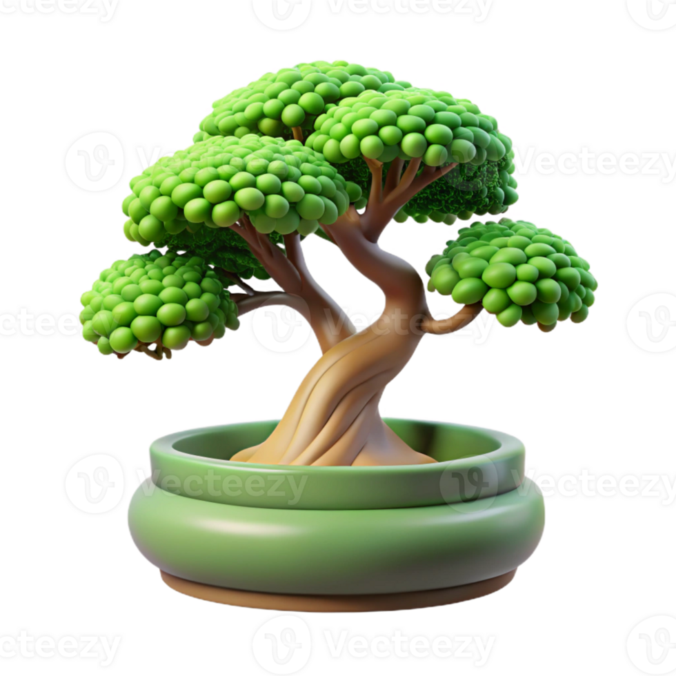 extraordinary abstract A bonsai tree, miniature, intricate detail high resolution png