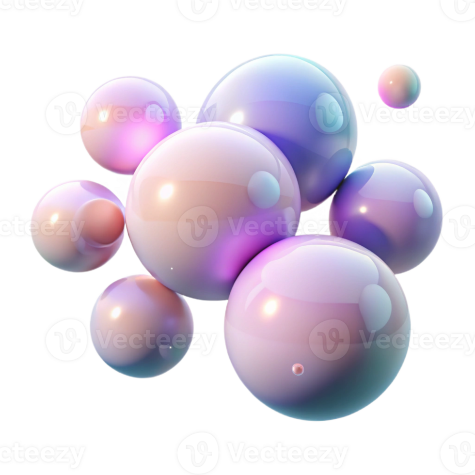 stunning minimalist A field of floating orbs in pastel shades, lit by a gentle, diffused light, with a dreamy, ethereal style exclusive png