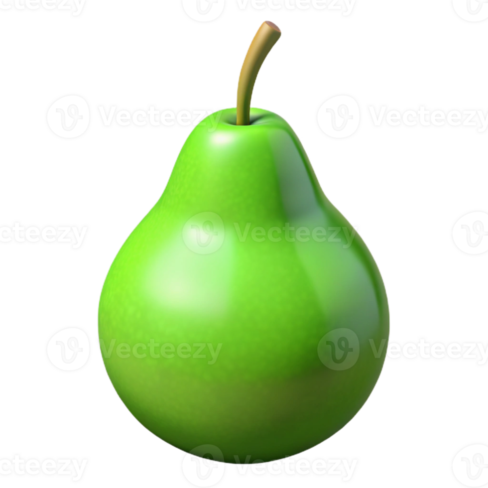 extraordinary vintage A single, ripe, green pear, meticulously rendered in a photorealistic style, soft diffuse lighting highlighting its smooth skin and gentle curves, subtle shadow beneath exclusive png