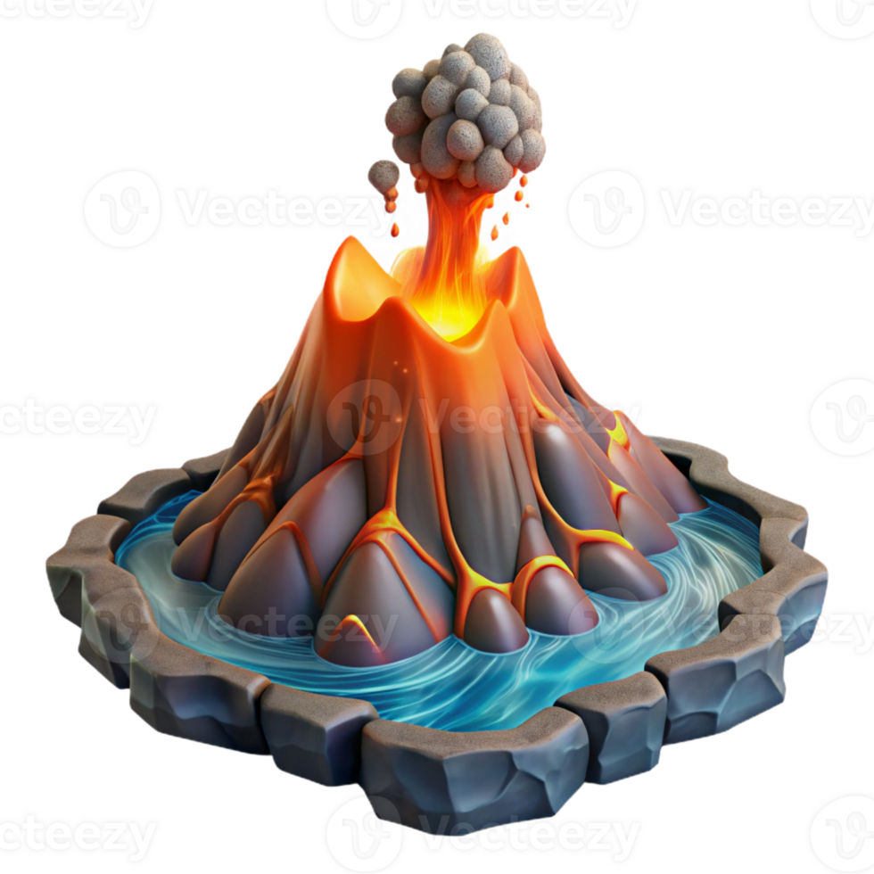 dramatic classic An underwater volcanic vent spewing out hot, mineral-rich water, creating a surreal, otherworldly landscape original png