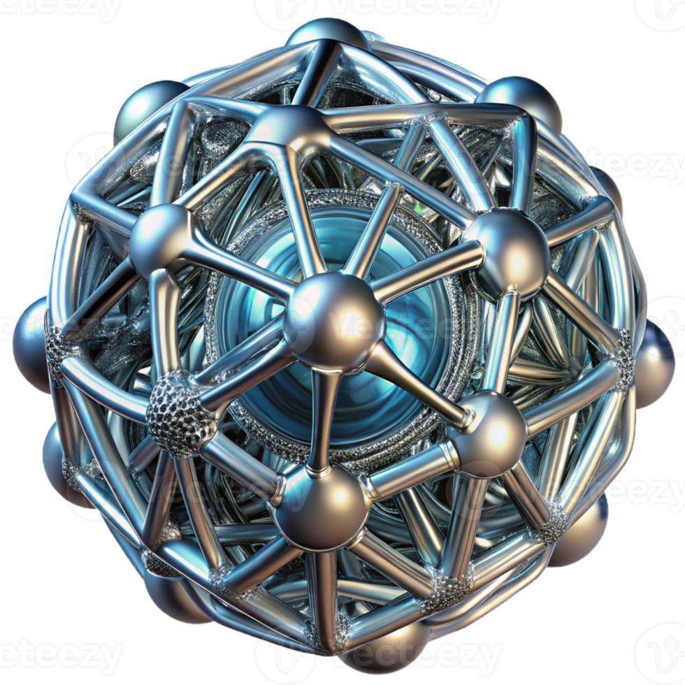 magnificent rustic A complex network of interwoven fibers and threads in metallic hues, reflecting a bright, specular light, in a futuristic, bio-mechanical style authentic png