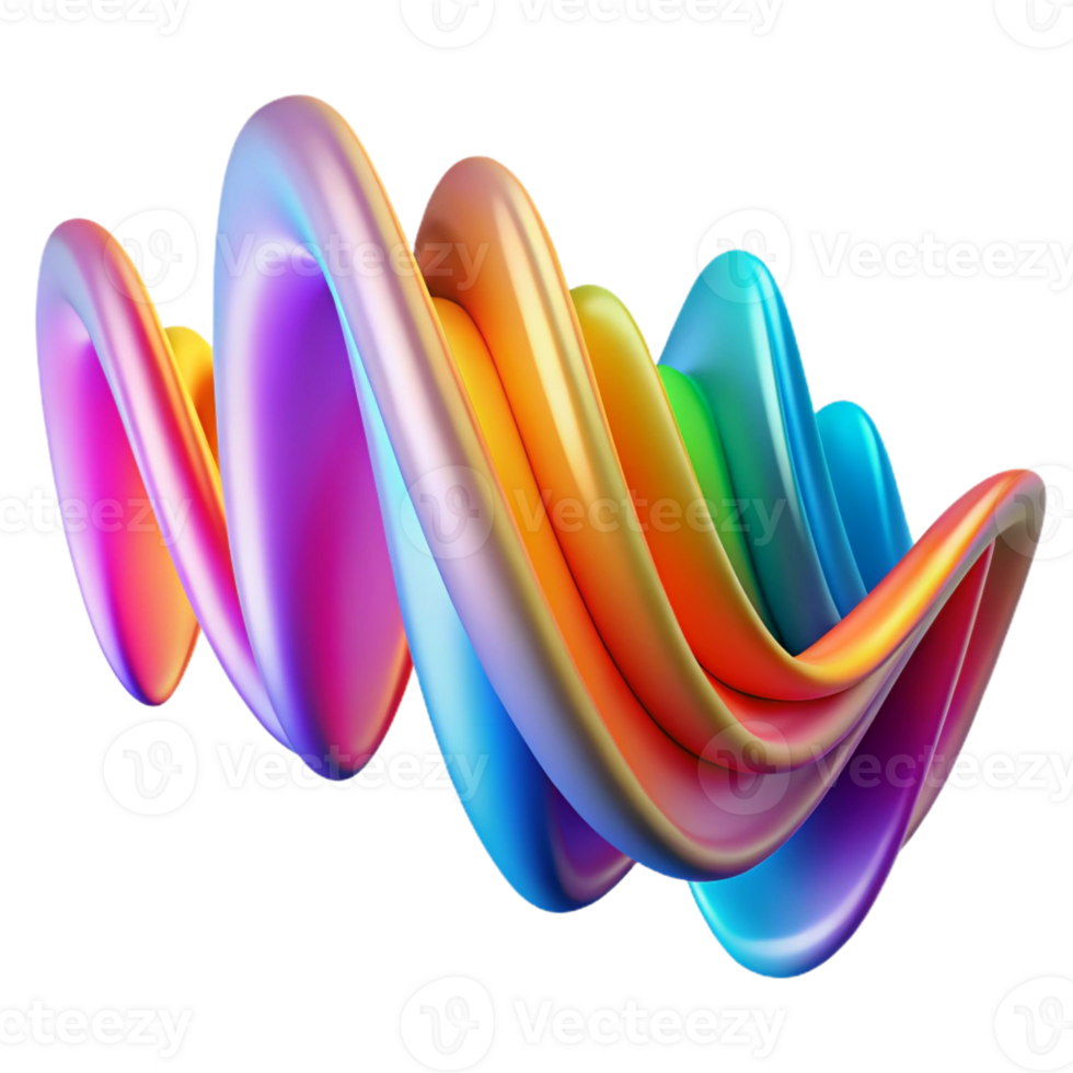 dramatic vintage Abstract representation of sound waves, visualized as vibrant ribbons of color, with a dynamic, flowing movement and soft focus 4K png