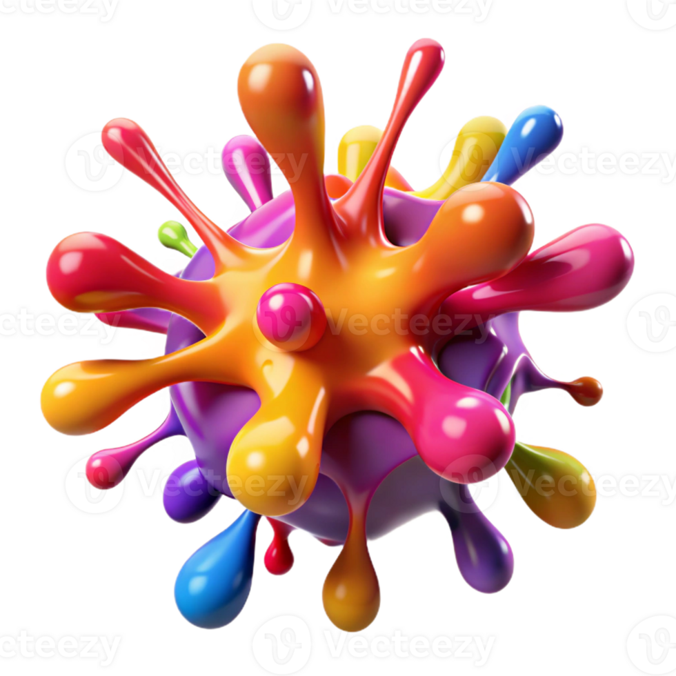 magnificent creative A chaotic explosion of paint splatters and drips, with vibrant, contrasting colors and a dynamic, expressive style, action painting style authentic png