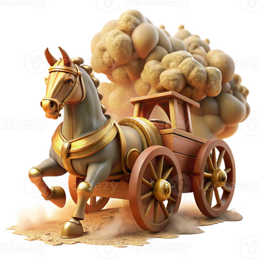 stunning modern A Hittite chariot charging into battle, dust and smoke filling the air, dramatic lighting, painterly style, 4K png