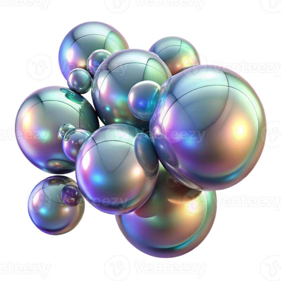 impressive vintage A field of shimmering, iridescent bubbles, floating in a weightless environment, rendered in a highly detailed, realistic style professional png