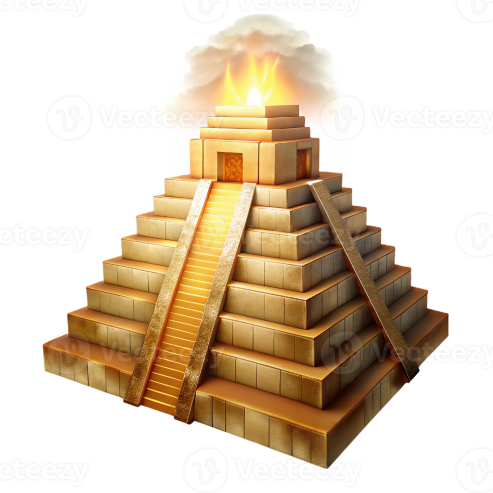 serene minimalist An ancient Mesopotamian ziggurat reaching towards the heavens, dramatic lighting, spiritual mood, digital art, 4K png