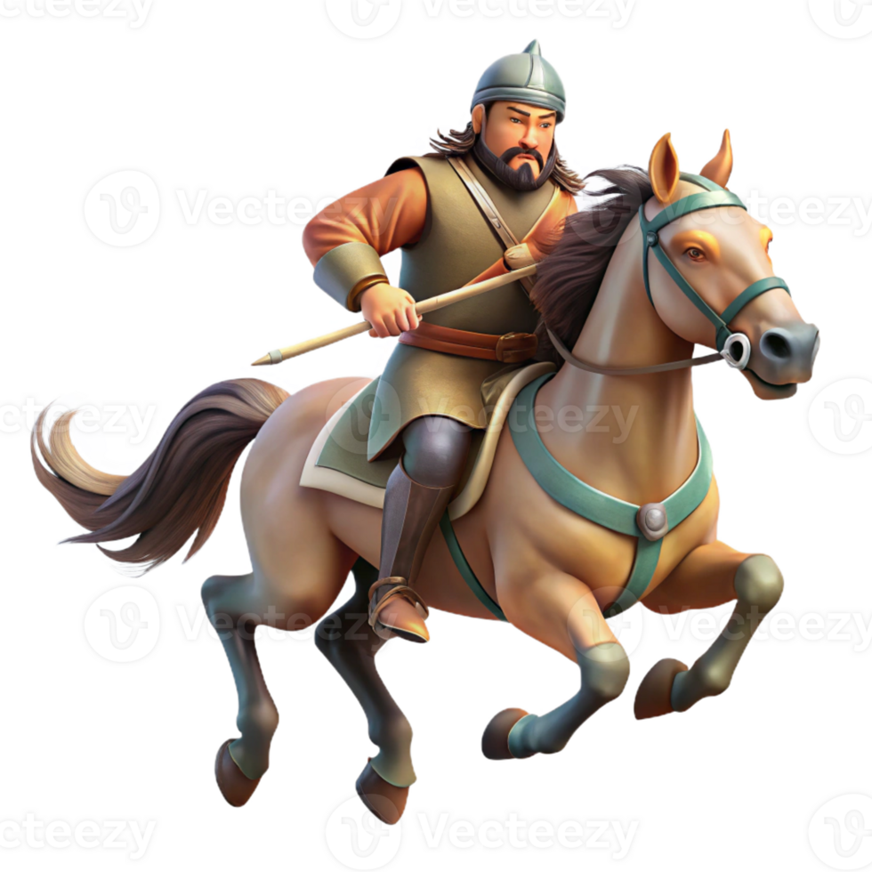 dramatic abstract A Scythian warrior on horseback, galloping across the steppe, windswept and dynamic, painterly style, detailed png