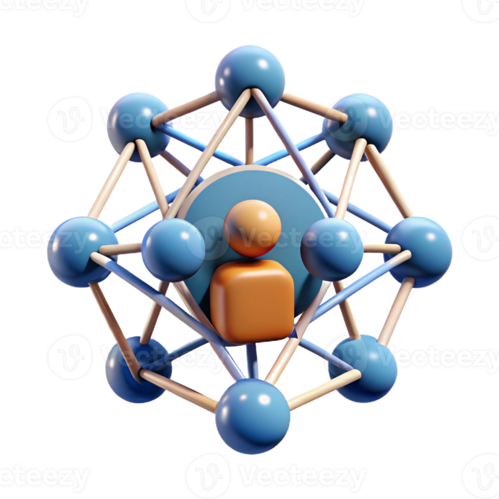 serene modern Abstract representation of human thought, visualized as a network of interconnected concepts and ideas, with a dynamic, evolving aesthetic premium png