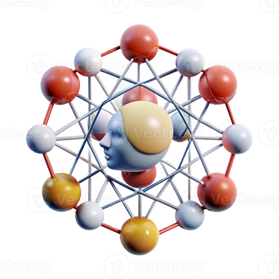 stunning rustic Abstract representation of human thought, visualized as a network of interconnected concepts and ideas, with a dynamic, evolving aesthetic genuine png