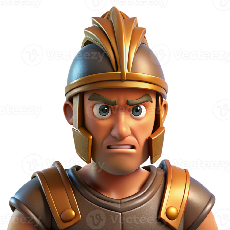 vibrant contemporary An ancient Iberian warrior with a distinctive helmet, fierce expression, dramatic lighting, realistic style, 4K png