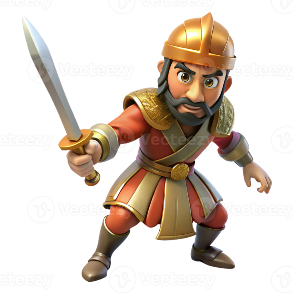 dramatic artistic An ancient Armenian warrior wielding a sword, dynamic pose, dramatic lighting, comic book style, premium png