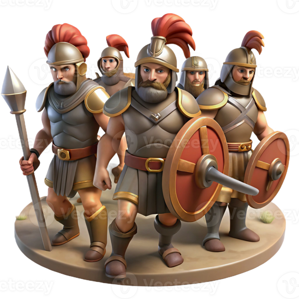 stunning abstract A group of Illyrian warriors preparing for battle, tense atmosphere, overcast lighting, painterly style, 4K png
