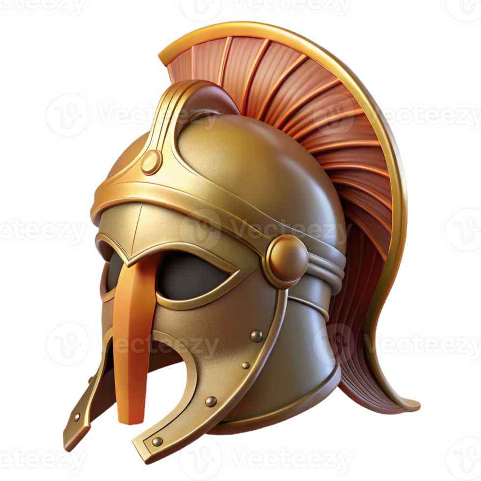 impressive abstract A close-up of an ancient Macedonian helmet, intricate details, soft lighting, realistic style, high quality png