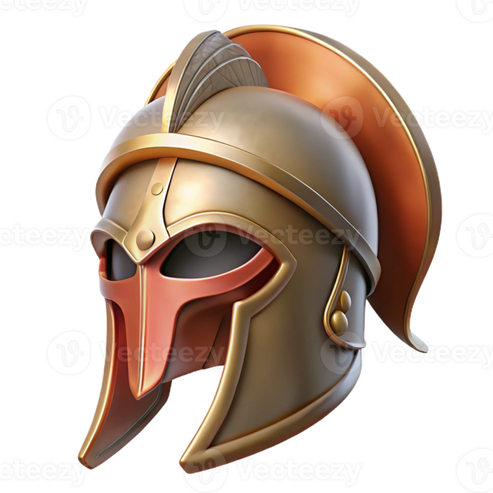 vibrant contemporary A close-up of an ancient Macedonian helmet, intricate details, soft lighting, realistic style, genuine png
