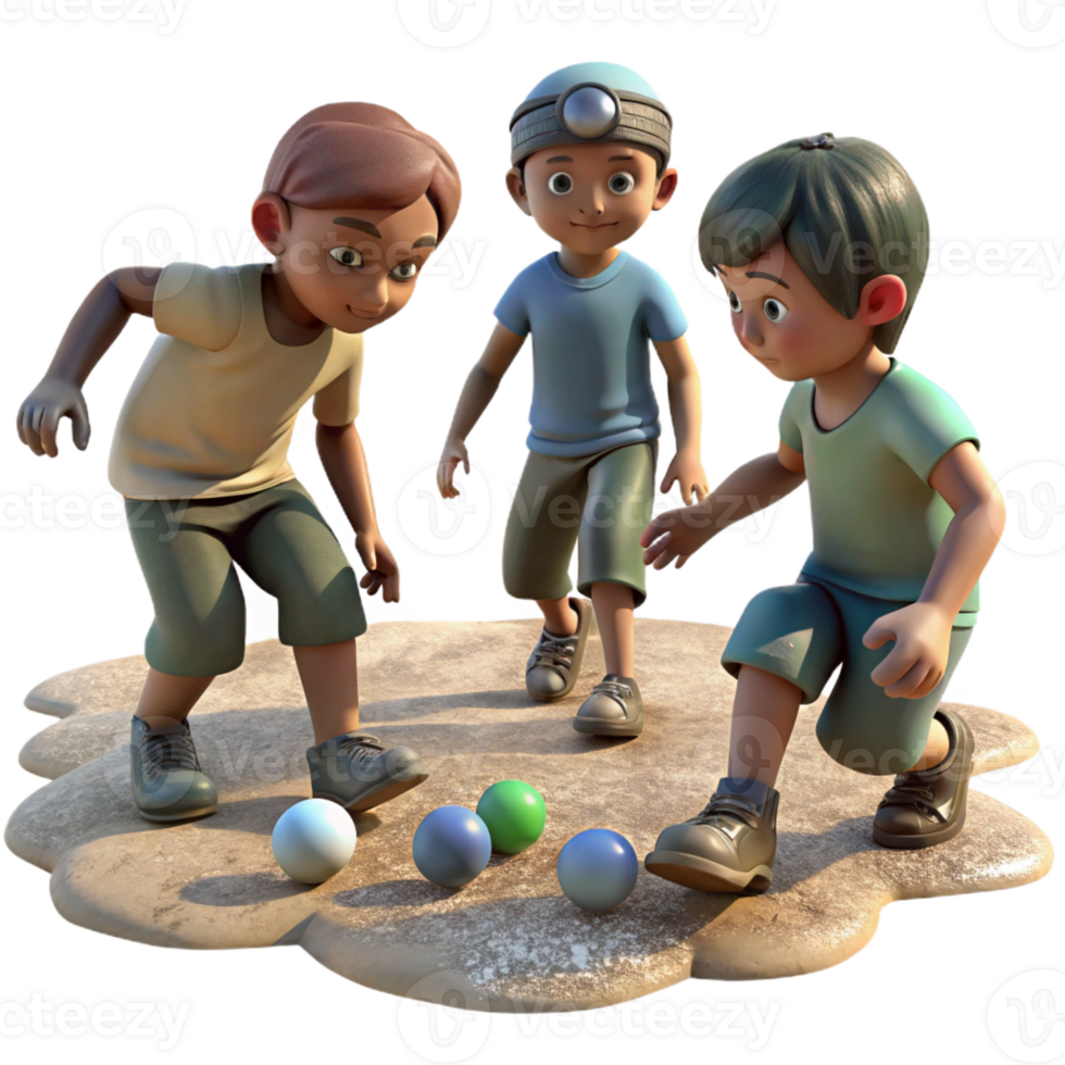 magnificent abstract A group of children playing marbles in a dusty street during the Great Depression, lit by the harsh sunlight. Photorealistic, documentary style exclusive png