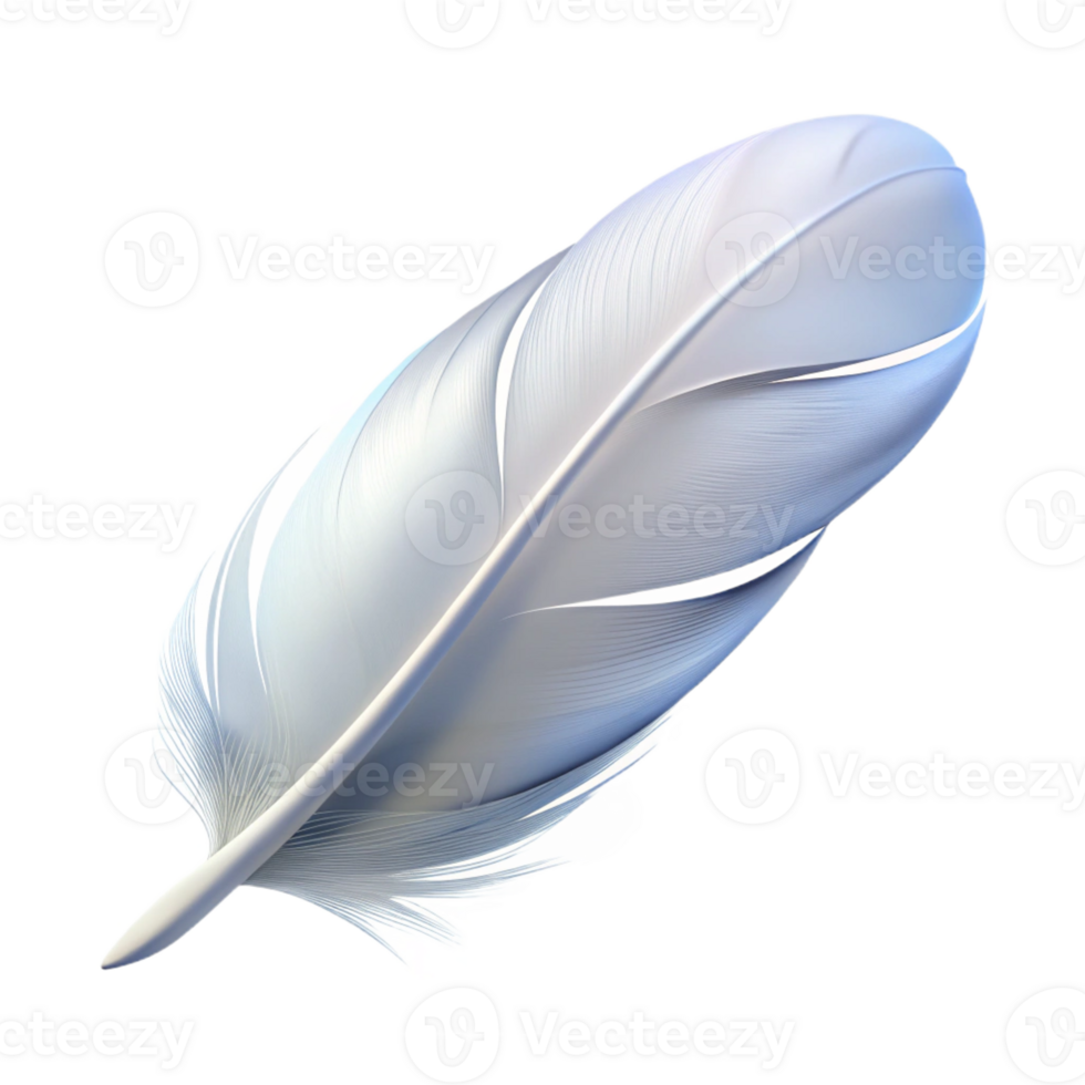 serene traditional A floating feather, white and delicate, soft ambient light, gentle motion blur, minimalist ethereal style genuine png
