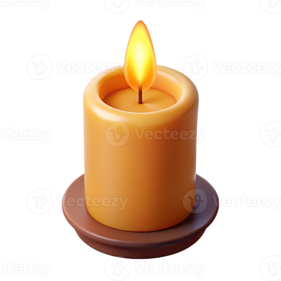 impressive rustic A single, burning candle, flickering flame, warm, low-key lighting, minimalist still life high quality png
