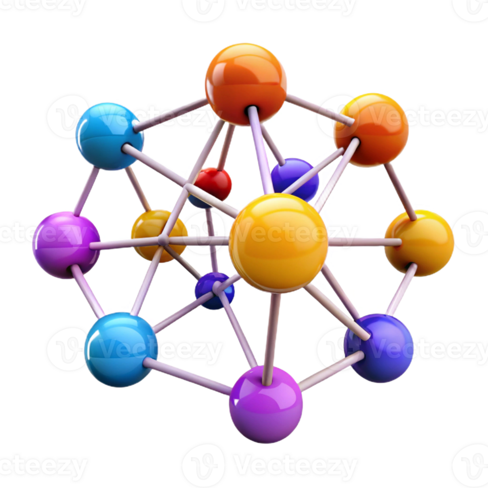 magnificent abstract A network of interconnected nodes and data streams forming a complex web, visualizing the internet of things. Abstract style, vibrant colors, sense of interconnectedness detailed png