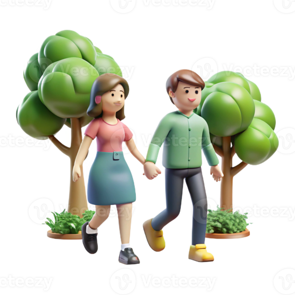 beautiful classic Couple walking hand-in-hand down a tree-lined street, romantic atmosphere, soft lighting, candid style professional png