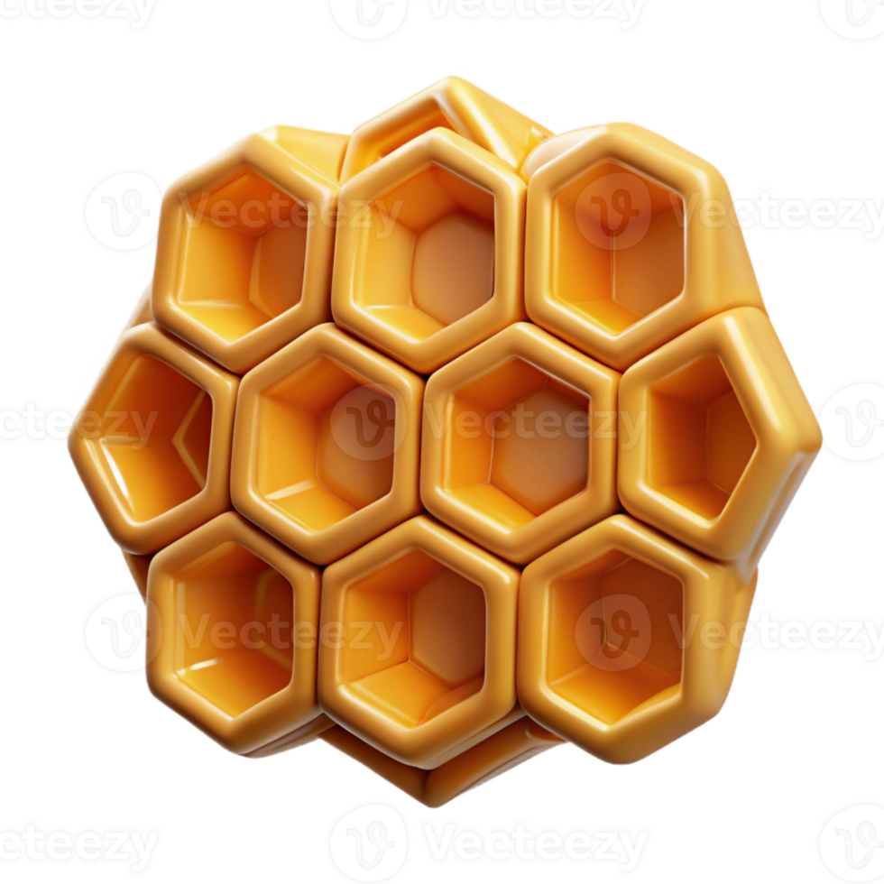 elegant rustic A close-up of a bee's honeycomb, intricate geometric patterns, macro photography style original png
