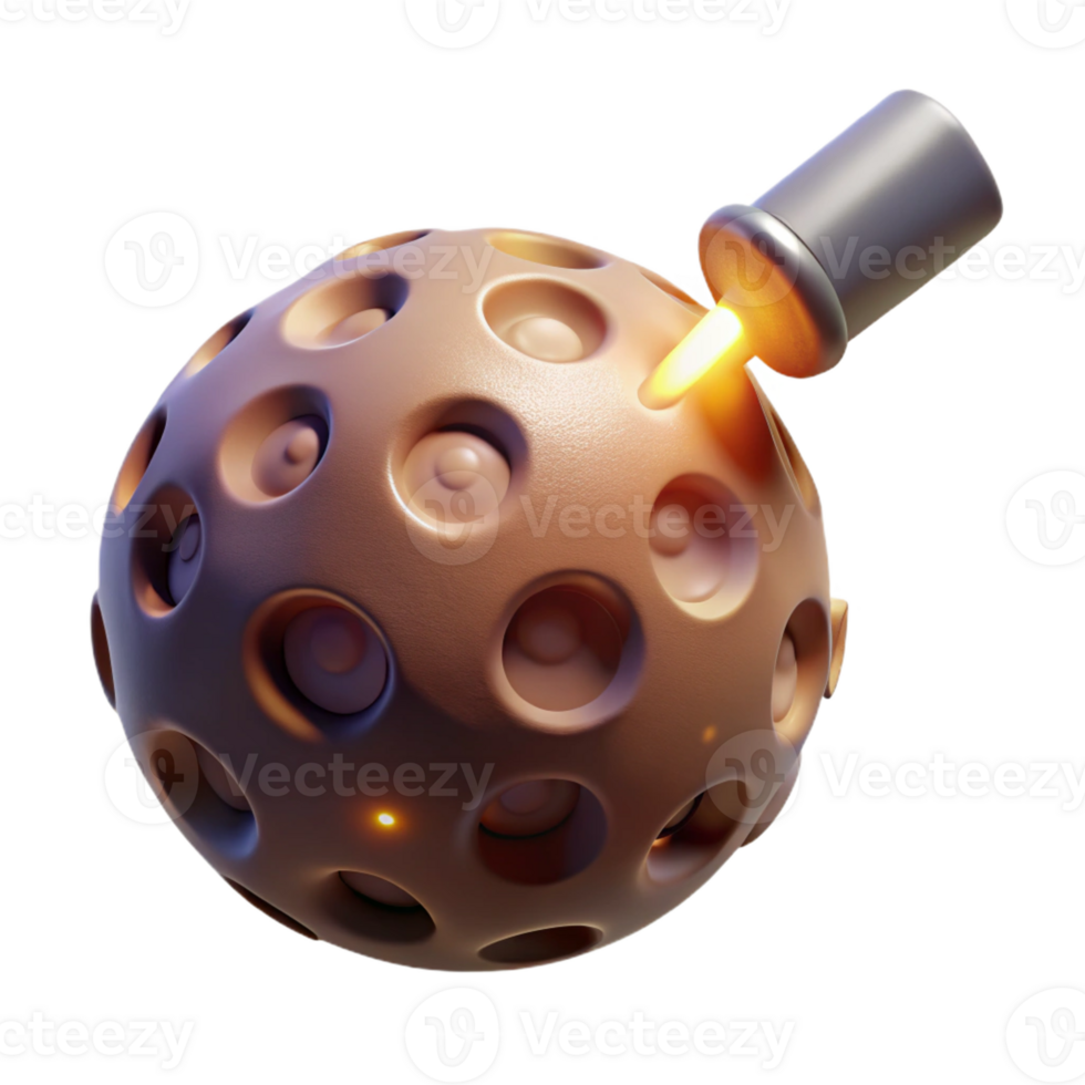 serene rustic A small, spherical probe exploring the surface of a comet, illuminated by the bright light of the sun. Photorealistic style, scientific accuracy genuine png