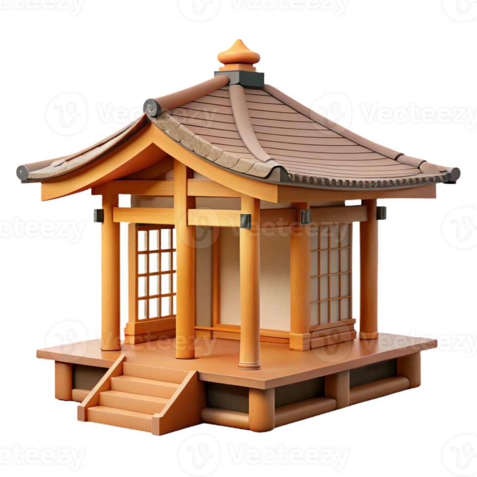 stunning minimalist Traditional Japanese tea house, wooden structure, tatami mats, soft natural light, serene and minimalist style premium png
