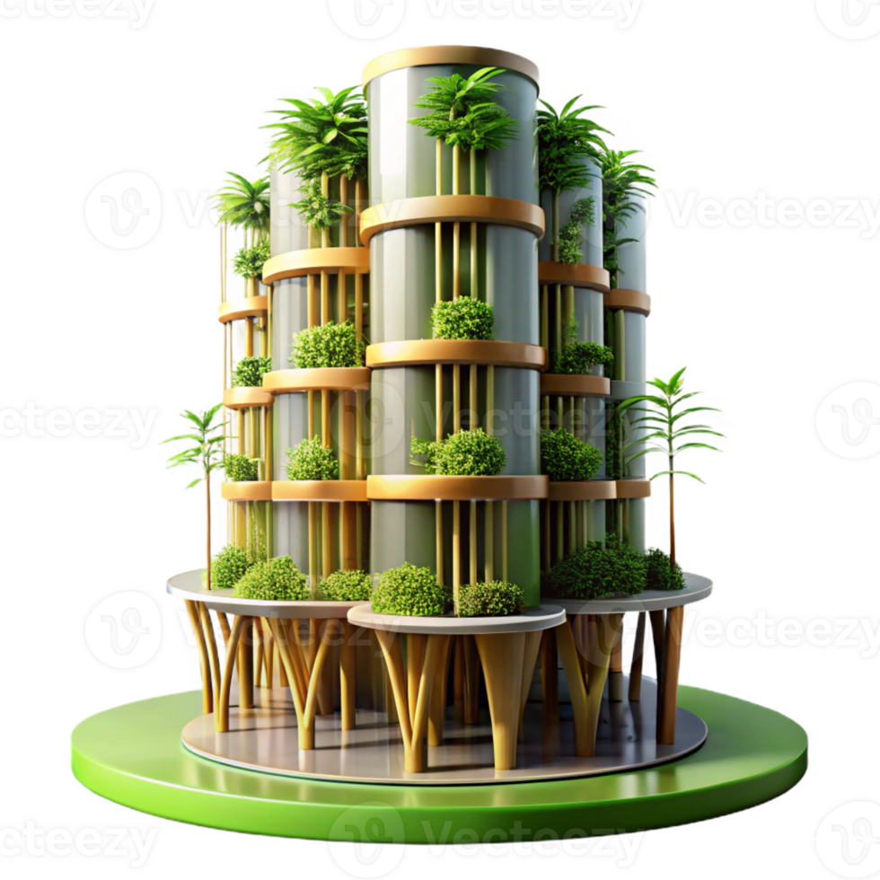 dramatic rustic Bamboo skyscraper, sustainable construction, vertical gardens, natural ventilation, futuristic concept, digital art, genuine png