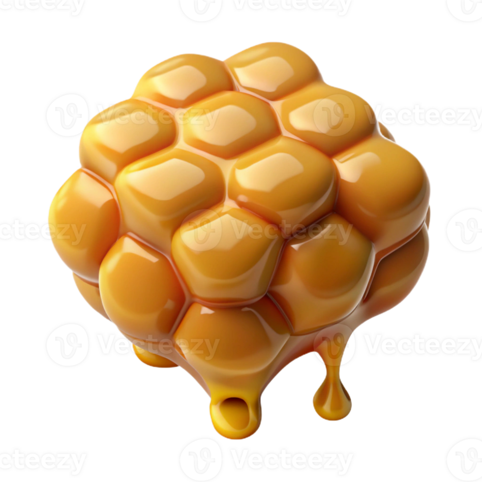 dramatic minimalist A close-up of a honeycomb, dripping with golden honey. Food photography style original png