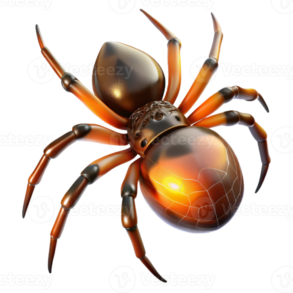 stunning rustic A close-up of a spider spinning its web, illuminated by the morning sun. Macro photography style high resolution png