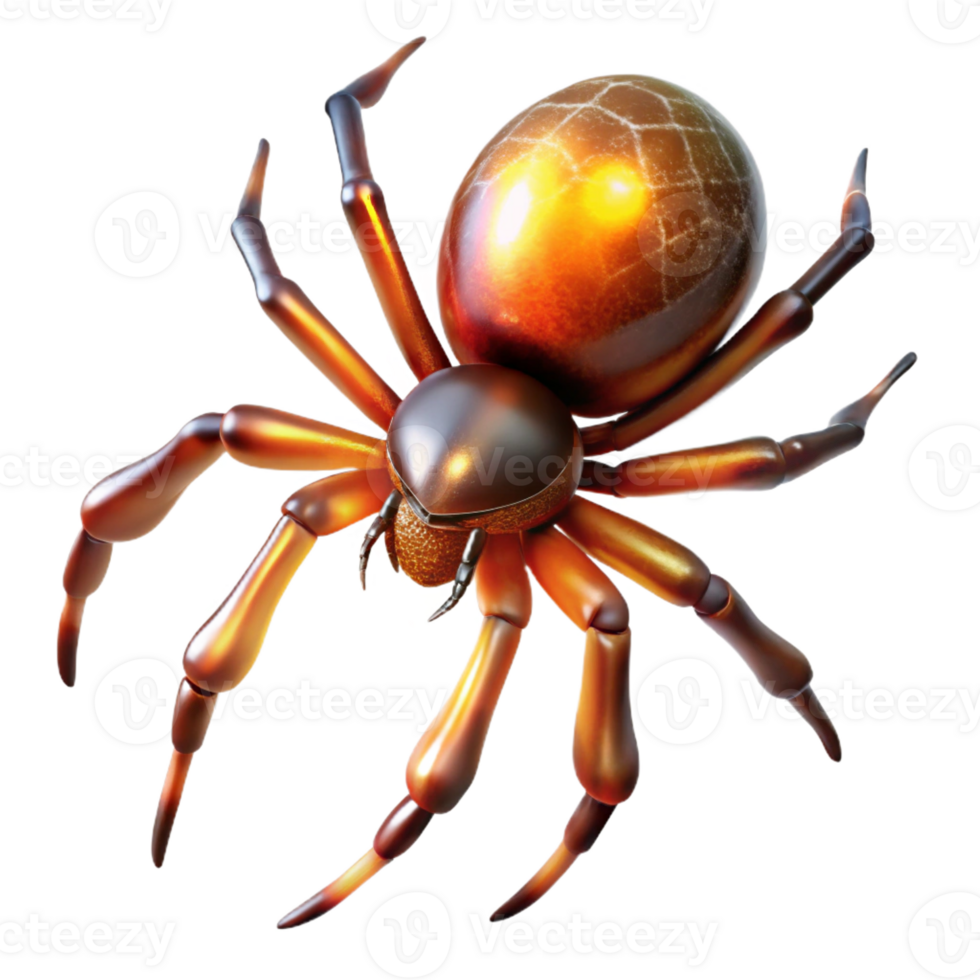 wonderful creative A close-up of a spider spinning its web, illuminated by the morning sun. Macro photography style genuine png