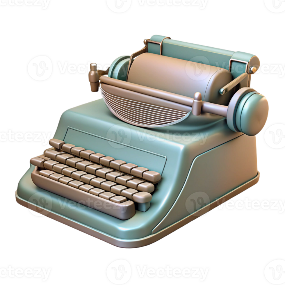 elegant abstract A line drawing of a vintage typewriter, intricate details, cross-hatching shading, technical illustration style genuine png