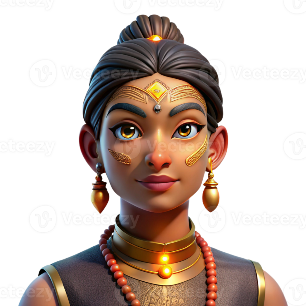 magnificent minimalist Portrait of a woman with traditional face tattoos, adorned with intricate jewelry, lit by warm candlelight, in a tribal art style authentic png