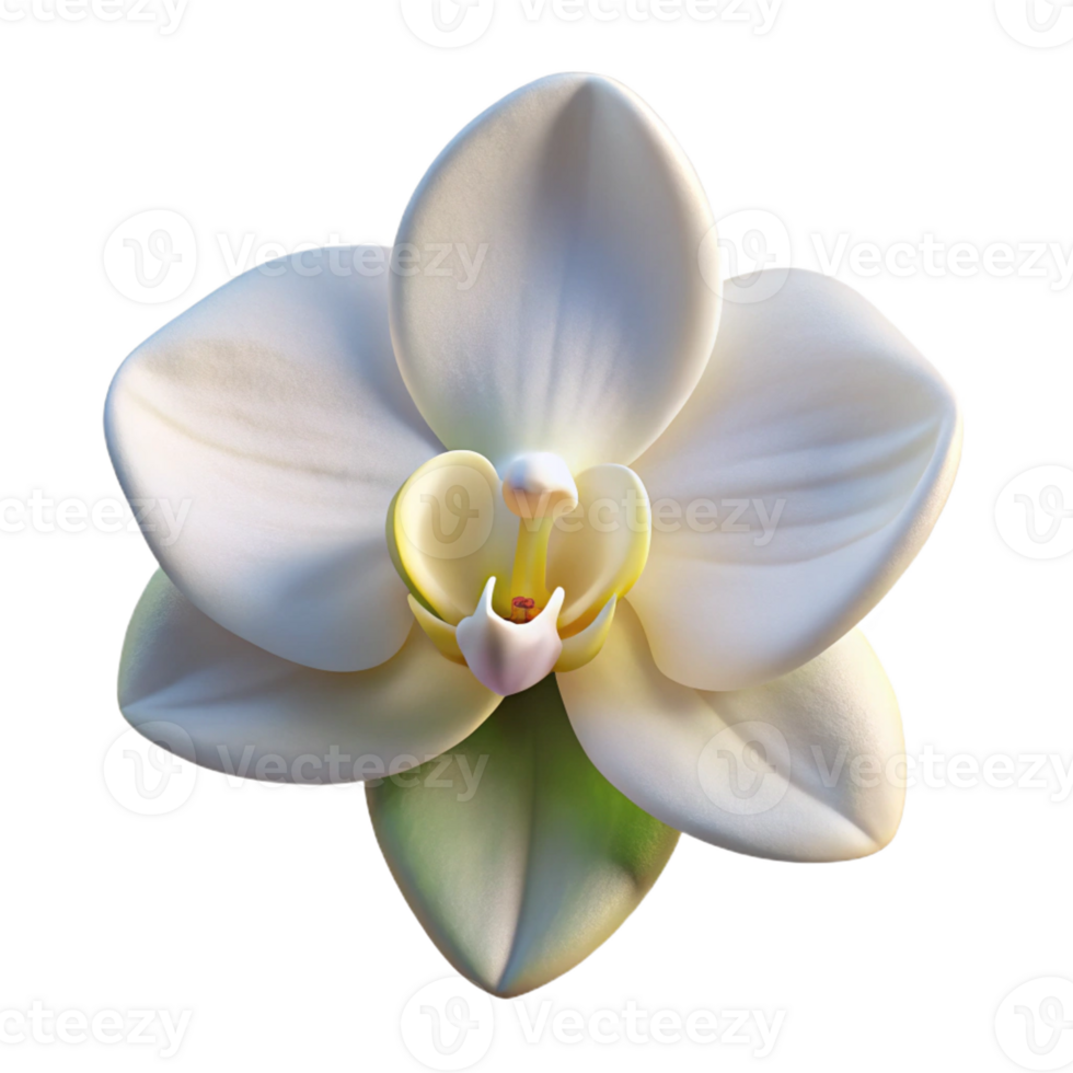 elegant classic A single, perfect white orchid, delicate and elegant, soft lighting, photorealistic style detailed png