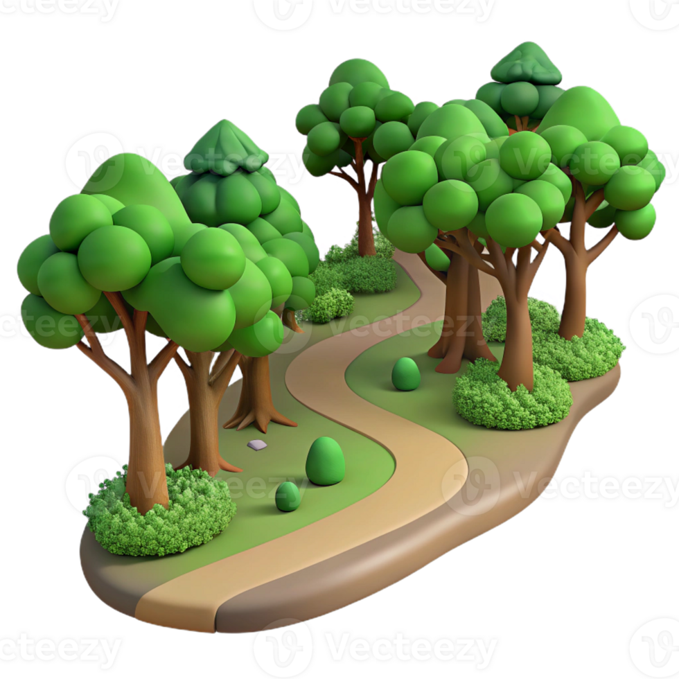 wonderful vintage A winding dirt path through a dense forest, dappled sunlight, realistic style detailed png