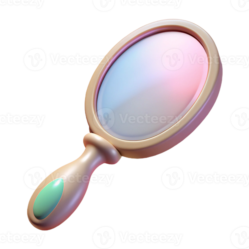 serene abstract A pastel drawing of a vintage hand mirror, soft, delicate colors, diffused natural lighting, impressionism style exclusive png